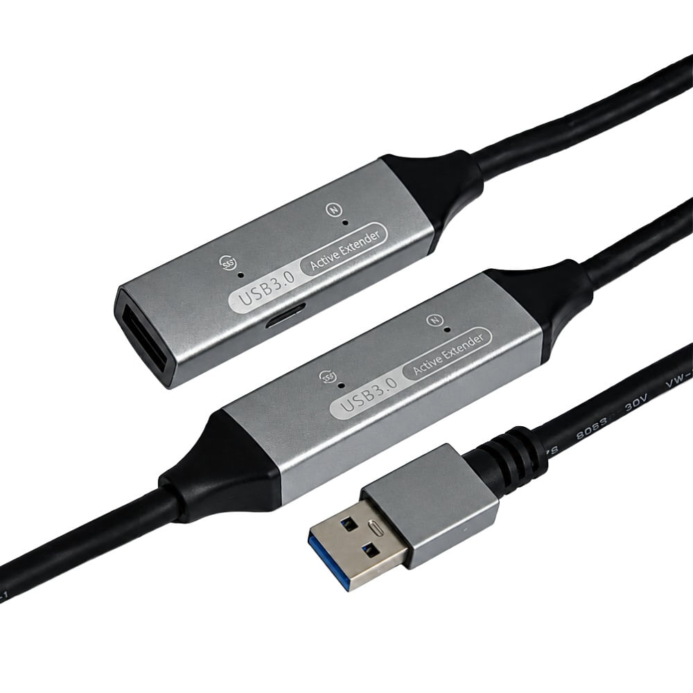 Cabo Extensor USB 3.0 AM x AF Amplificado 10,0 Metros